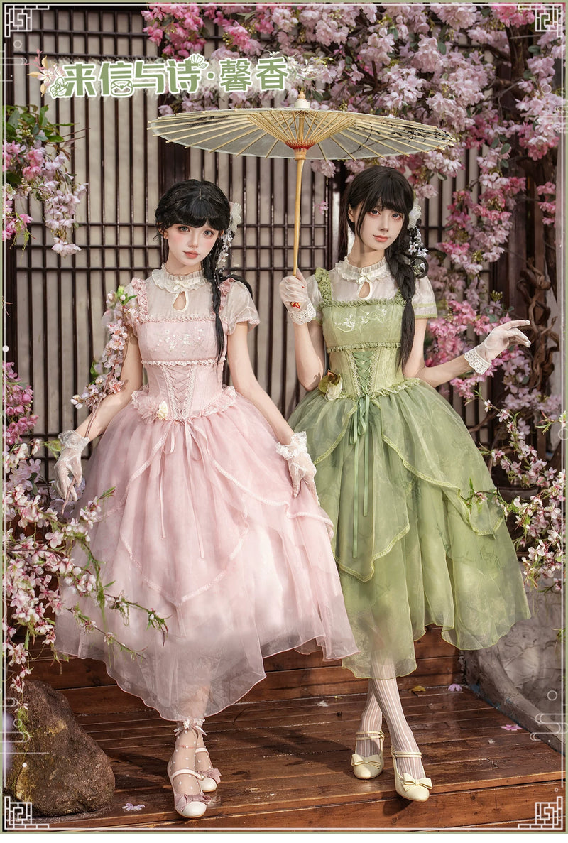 With PUJI - Fragrance - Oriental Lolita OP Dress, Print detail view 6