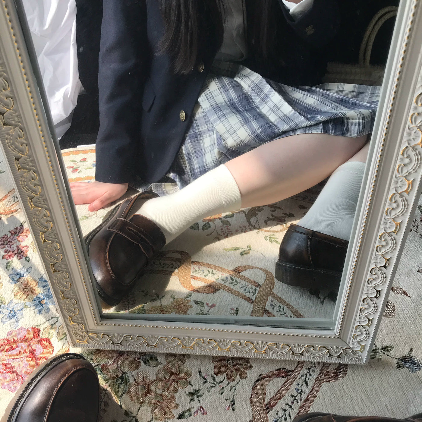 Chubby Bear Tales - Custard Bun - Two-Pair Ribbed Tube Socks in Multiple Lengths