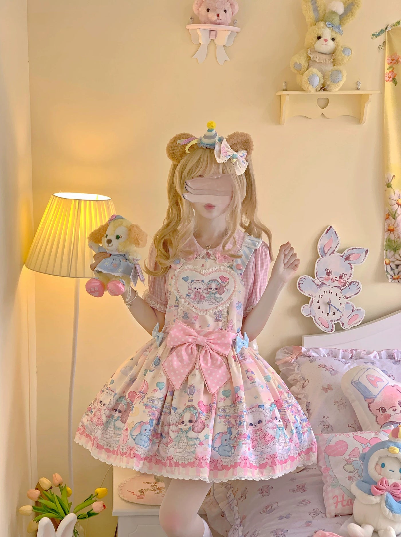 Puppy Paradise - Sweet Printed Pinafore JSK Dress - detail view 7