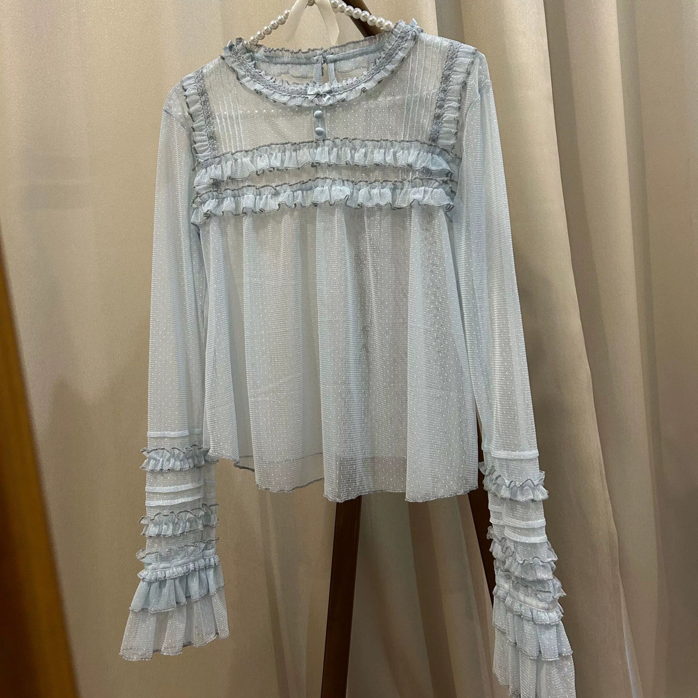 Sweetheart Dream Machine - Glass Candy Paper - Sheer inner top with ruffle trim and short- or long-sleeve options