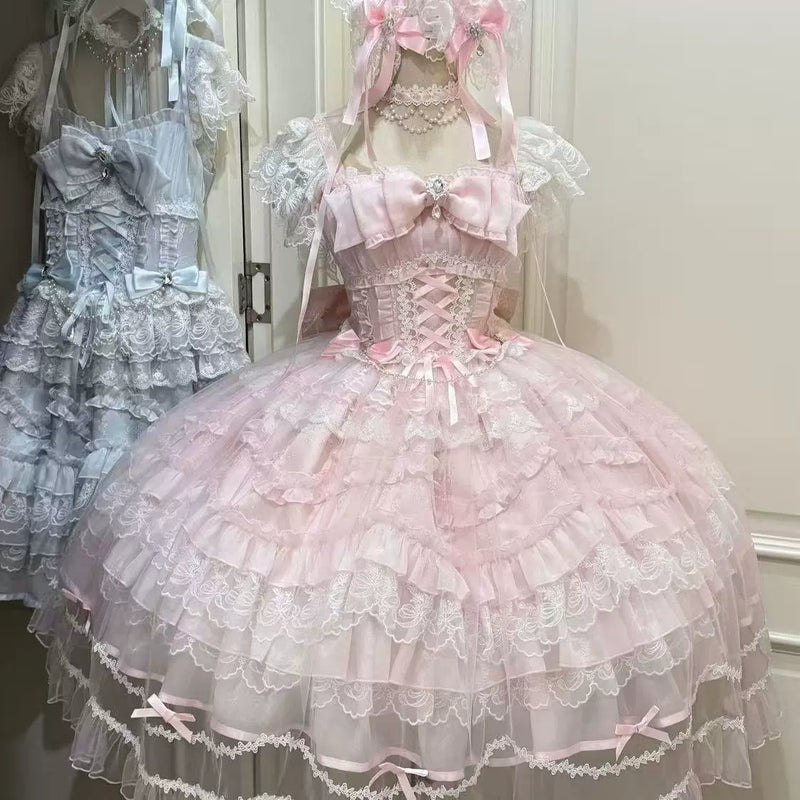 Pastel Bow Princess Lolita JSK Dress Set - view 3