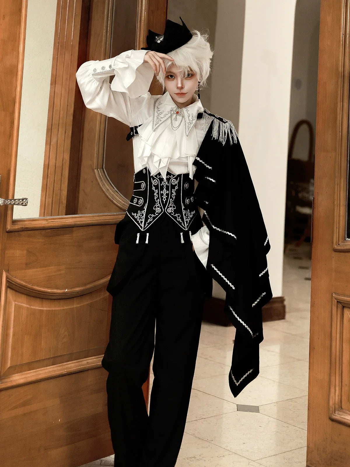 Your Princess - Ouji Lolita Pants Set - Detachable Jabot & Shawl Innerwear