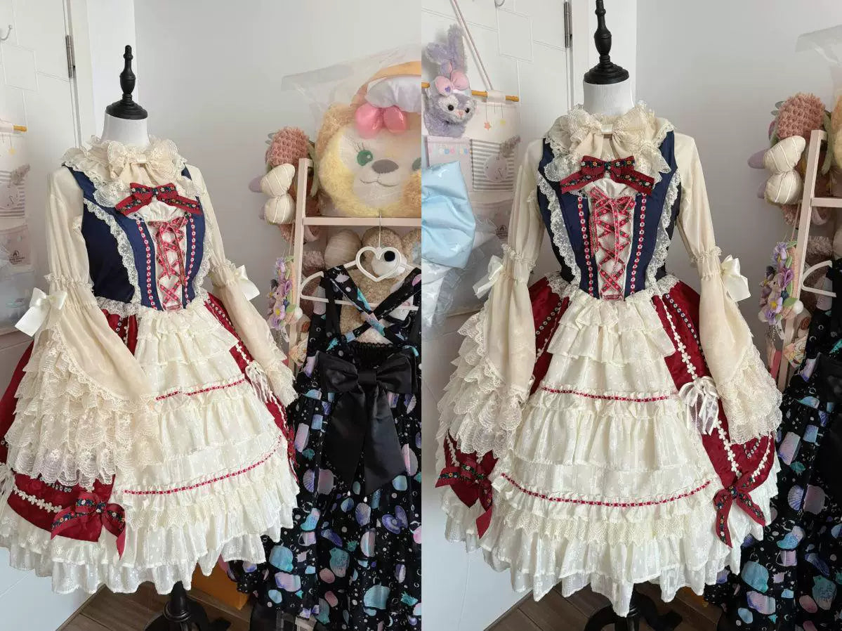 Sweetheart Dream Machine - Hime Sleeve - Chiffon Blouse with Lace Trim