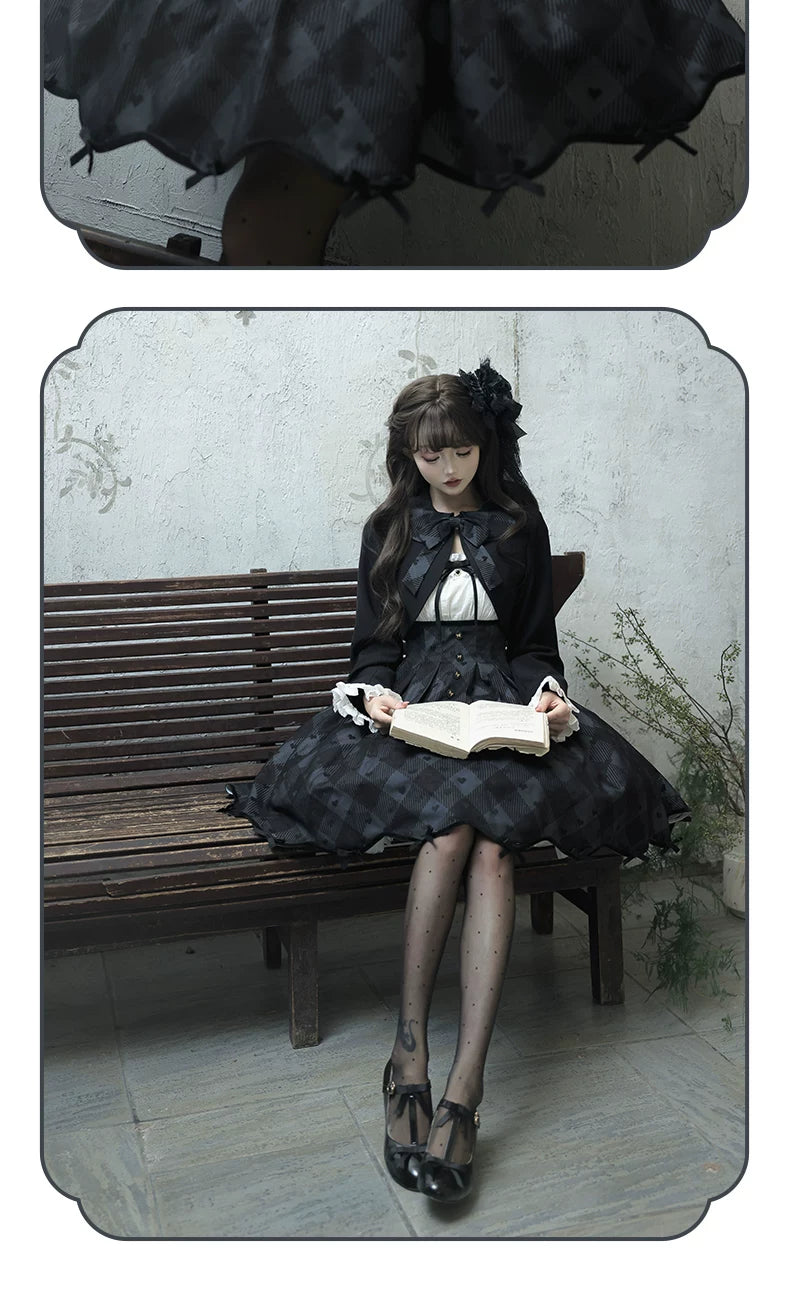 Inmorelli - Silent Manor - Lolita JSK and Outer Layer with Plaid Short-JSK Option