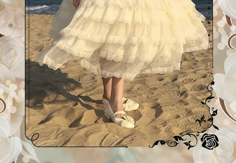 Moon Lily - Mist Isle Poem - Ivory JSK with Tiered Tulle Skirt