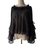 Black Sheer Blouse / One Size