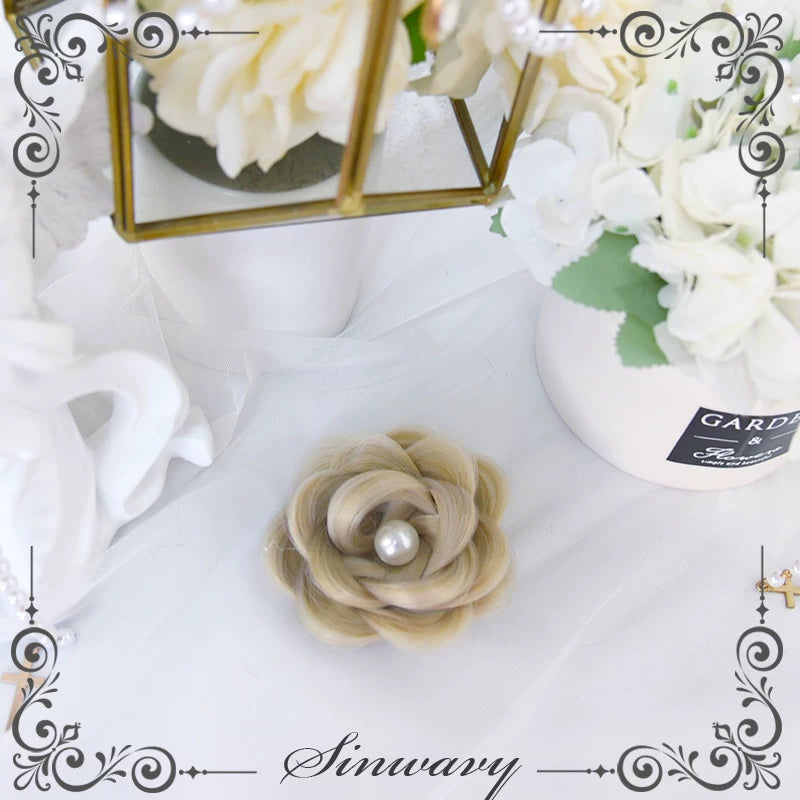 Sinwavy clip-on flower bun hairpiece - view 9