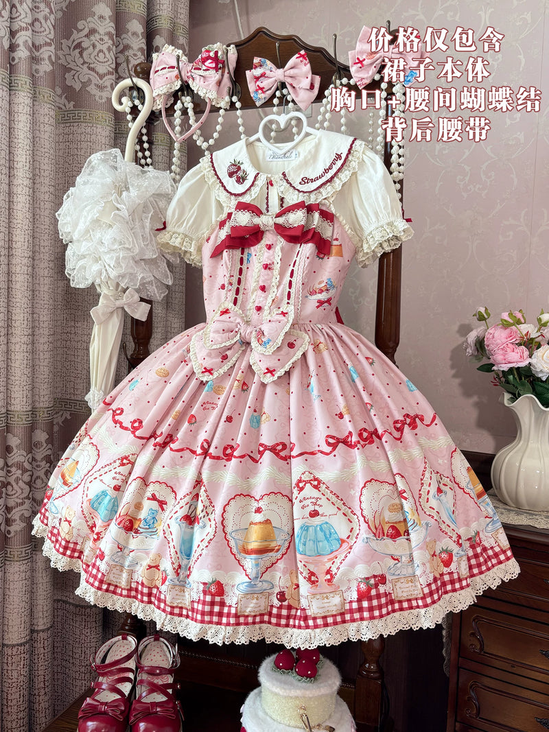 DreamWhale - Showa Dessert Window - Retro Sweet JSK Dress Set - detail view 9