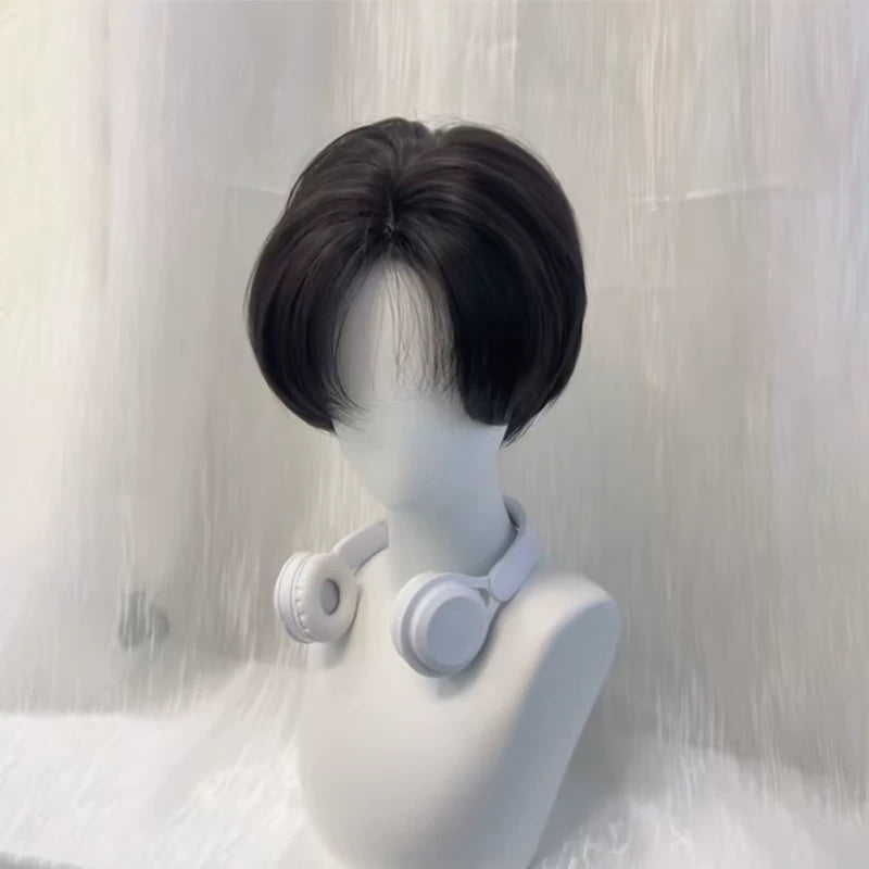 Kunkun Fish men's short black full wig - view 4