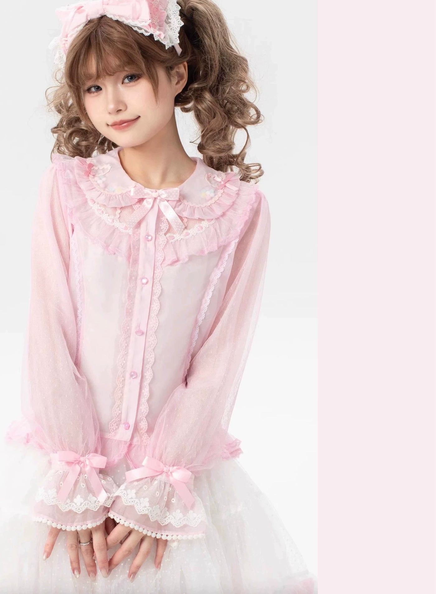 Galette Bunny - Fruit Jelly - Long-sleeve Lolita blouse with a ruffled collar