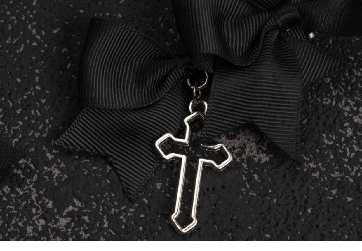 Strange Sugar - Gothic Lolita Cross bows headdress - Headwear