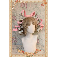 Infanta - Anti-Gravity - Shapeable Ribbon Headwear - Sculpted Headpiece - Mint & Pink
