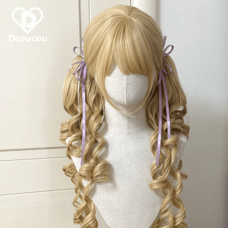 Dcoucou - Poison Hime - 55cm Vintage Hime-style Lolita Double Ponytail