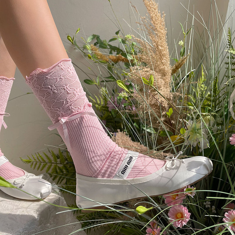 WAGUIR - Sweet Lolita Accessory Patchwork - Lace Pile Socks Socks