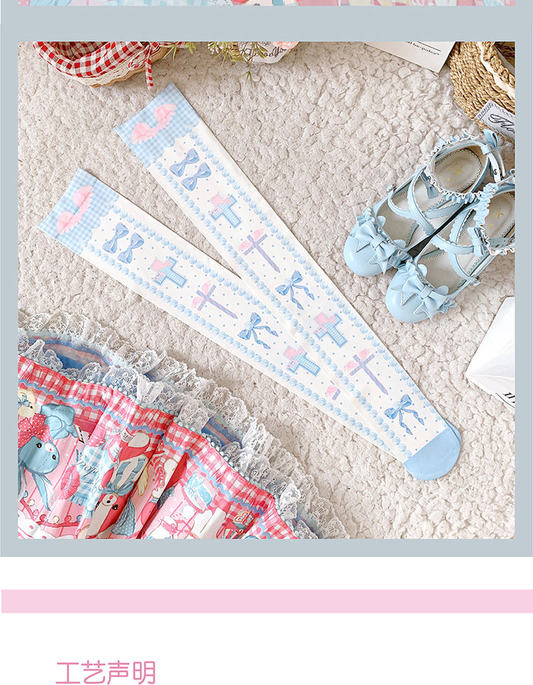 Roji Roji - Sweet Bow Lolita Thigh stockings - Socks