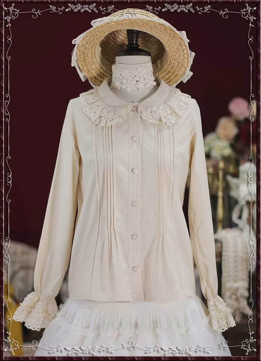 Sweetheart Dream Machine - Antique Doll - Long-Sleeve Blouse with Lace Collar