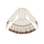 Lace stand collar lantern sleeve ruffle short OP Pre-order, ships gradually from October 26 / S