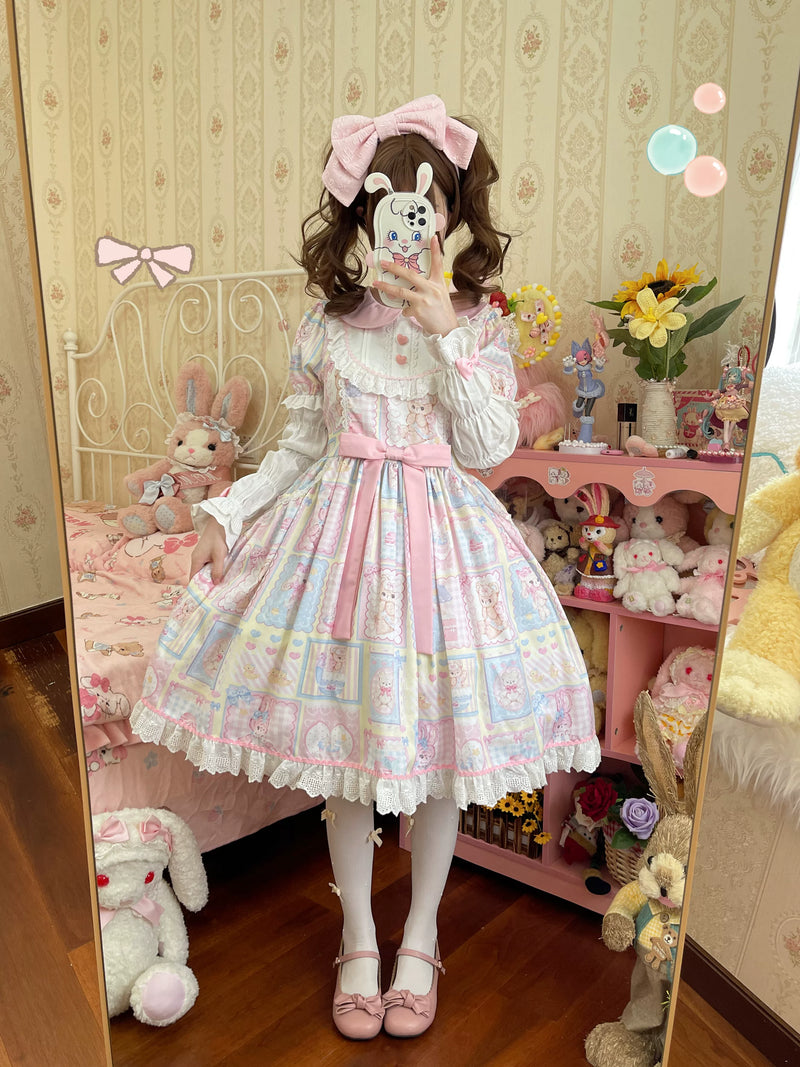 Hanguliang Sweet Bunny Bear OP Dress