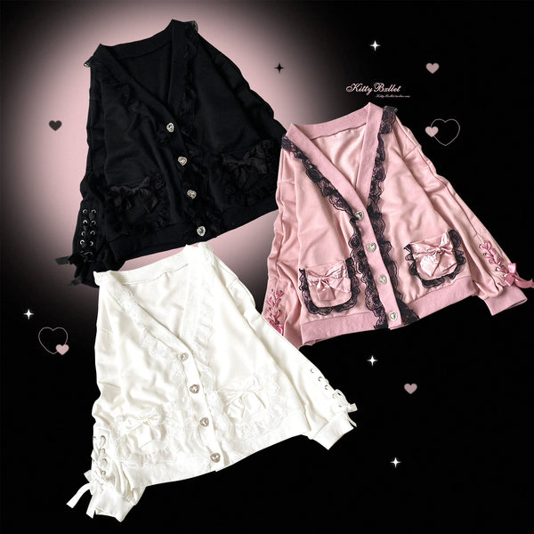 KittyBxllet Ribbon Party Lace Bow Cardigan — additional product view