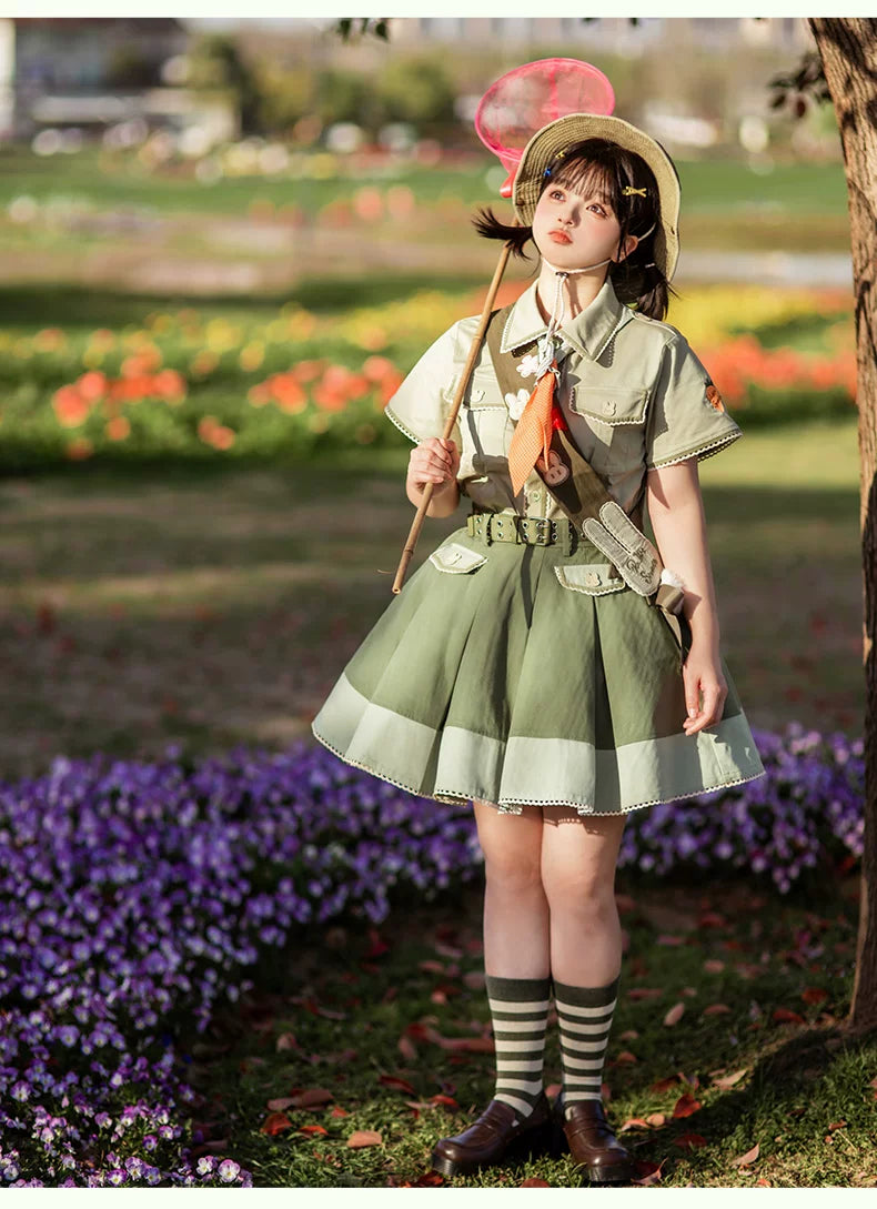 Baozi Pig - Rabbit Spring Outing - Shirt, Skirt or Pants Separates with Rabbit Details