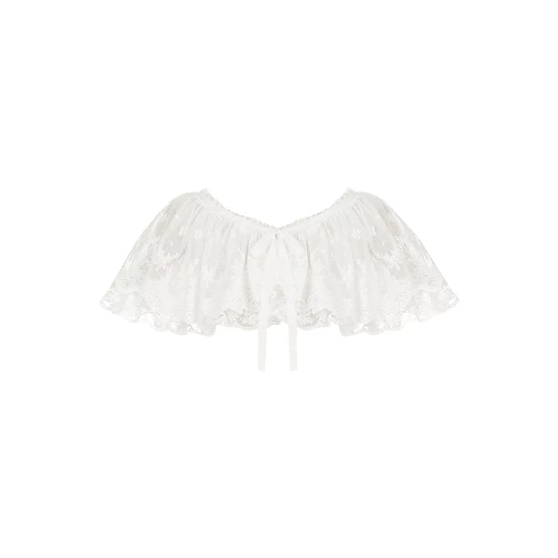 With PUJI - Love Poem - Classic Lolita Shawl 3-Color Versatile Spring Innerwear detail view 9