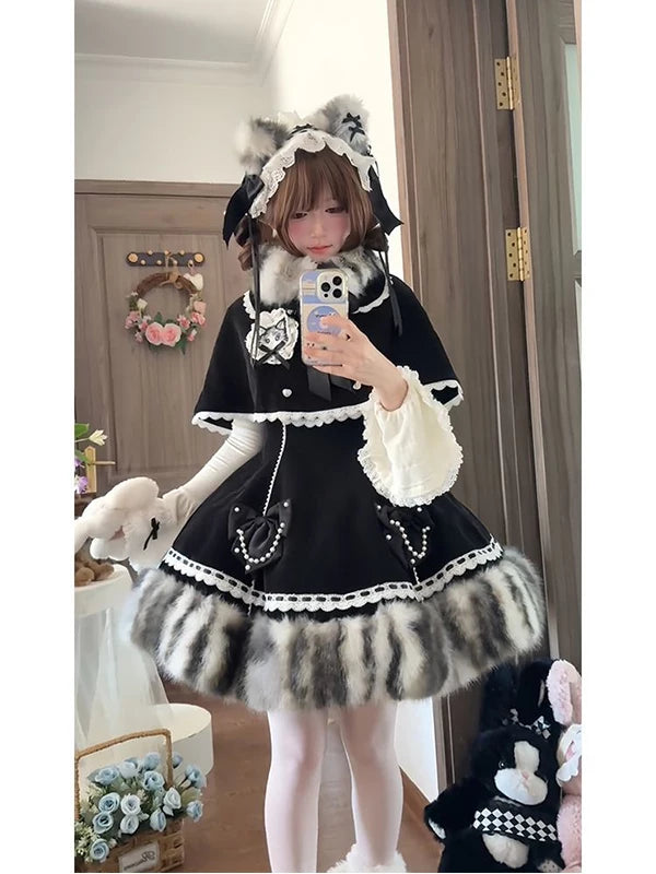 Creamy - Cape Bow - OP Set with White Lace Trim