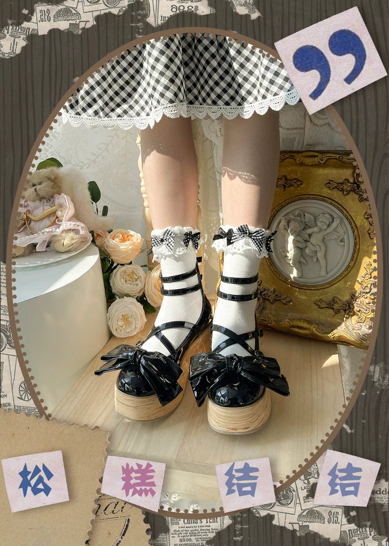 MODO Platform Knots Lace-Up Lolita Platform Shoes – design details – view 4