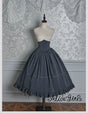Gray High-Waist Overskirt + Back Bow / XS