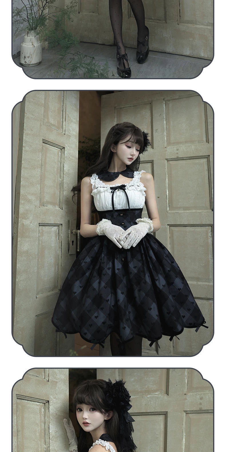 Inmorelli - Silent Manor - Lolita JSK and Outer Layer with Plaid Short-JSK Option