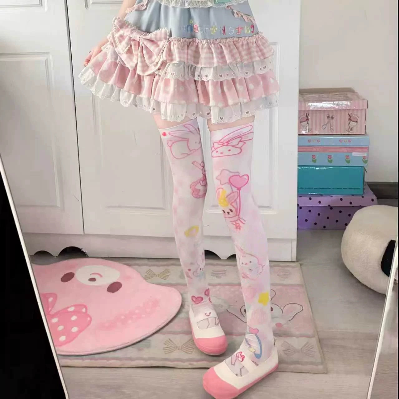 Fantasy Doll - Sweet Character - Over-the-Knee Socks with Character Prints