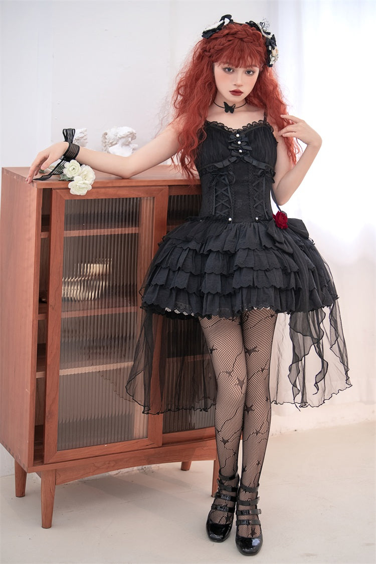 Letters from Unknown Star - Little Rose - Summer Casual Lolita Fashion Dress Sexy JSK