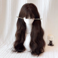 Kunkun Fish - Enchanting Hair - water-wave long curly top hairpiece - Cool brown 60 cm