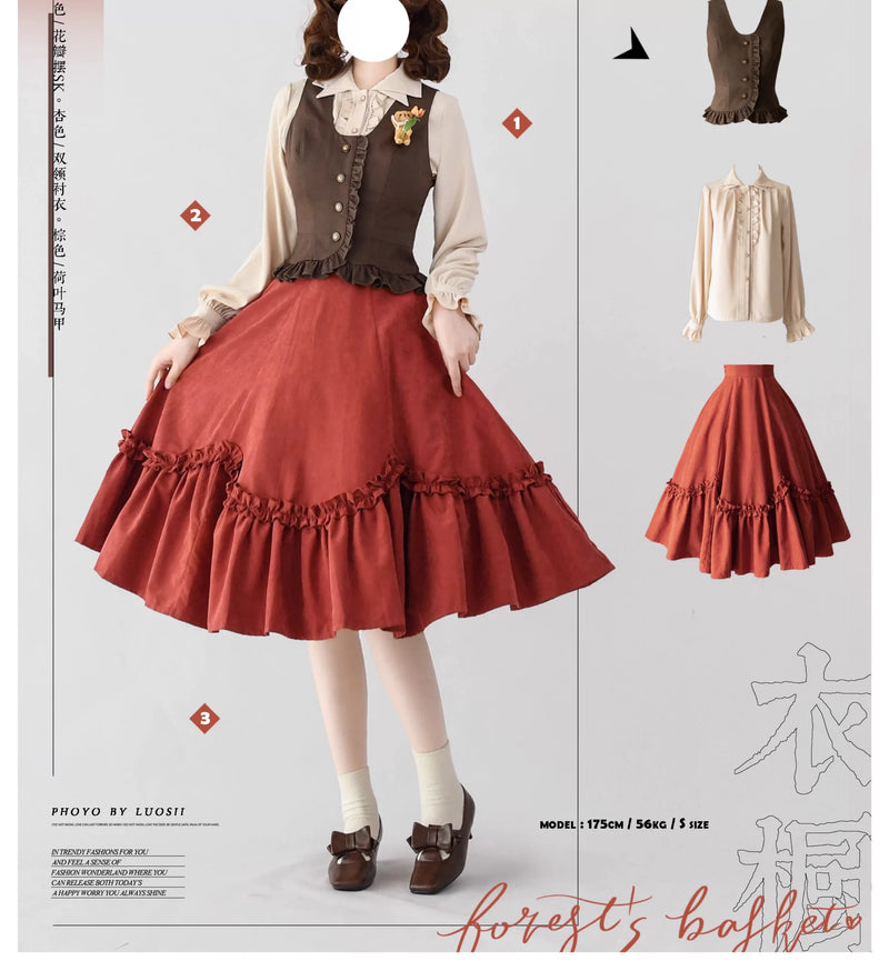 Forest Wardrobe - Forest Basket 4.0 - Classic Lolita Petal-Hem Skirt - 5