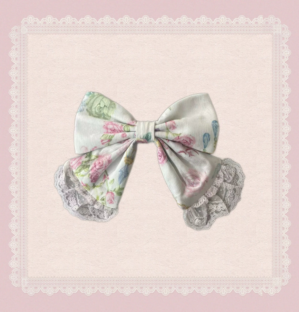 Tata Long Ear - 2025 Spring Vintage Floral Lolita - Tiered sweetheart