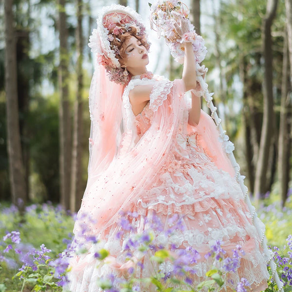 Cat Fairy - Sprite Fairy - Bridal chiffon JSK with multi-tiered