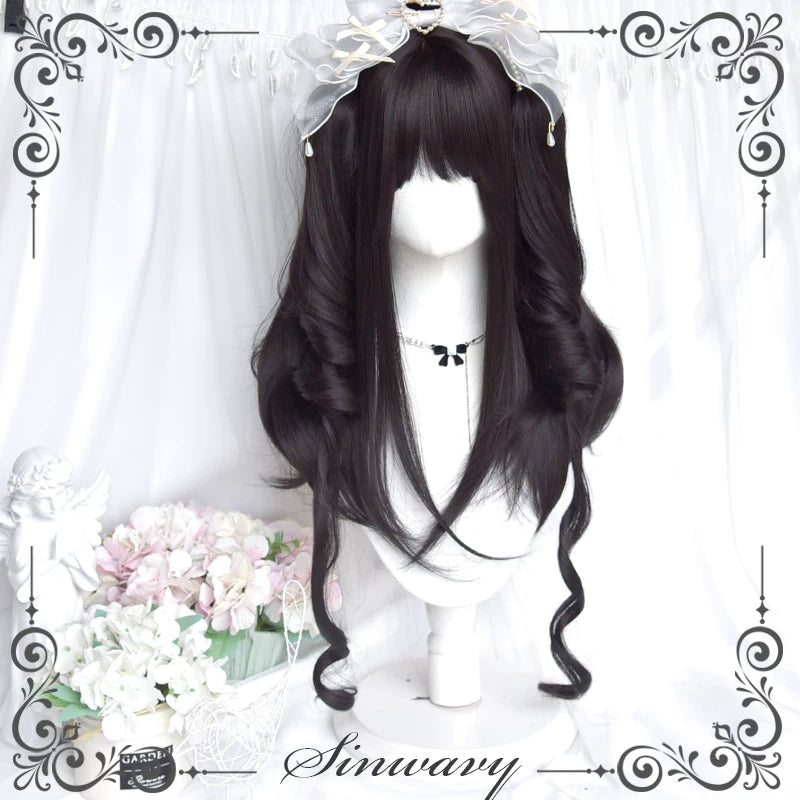 Natural black twin ponytail Lolita wig - view 9