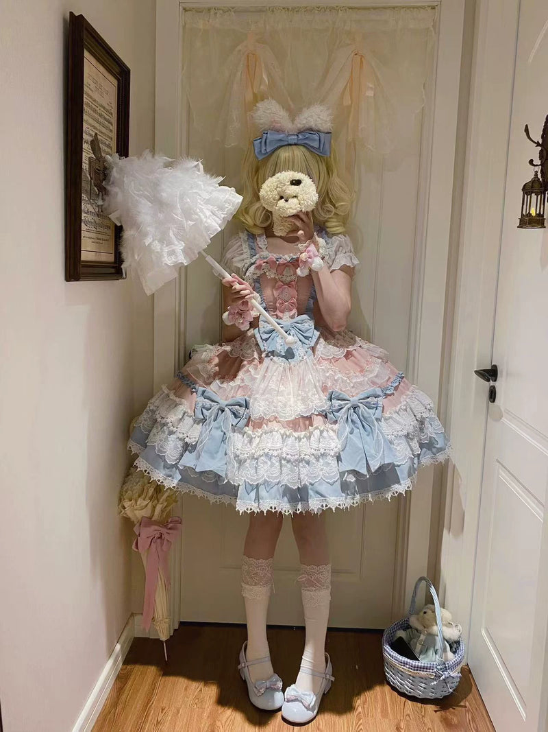 Qianmu Original - Maiden's Whispers - Tiered Sweet Lolita JSK