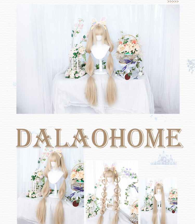 Dalao Home - Long Sweet Lolita Wig With Ponytails - Wig