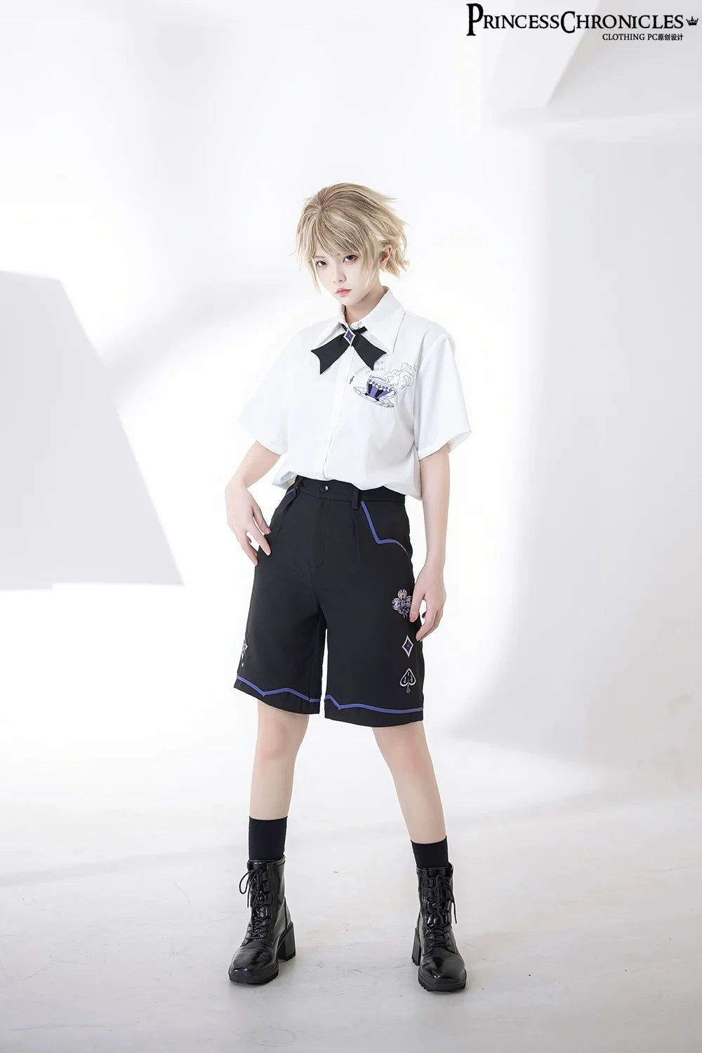 Princess Chronicles - Summer Loose Embroidered Short - Sleeve White Shirt Innerwear