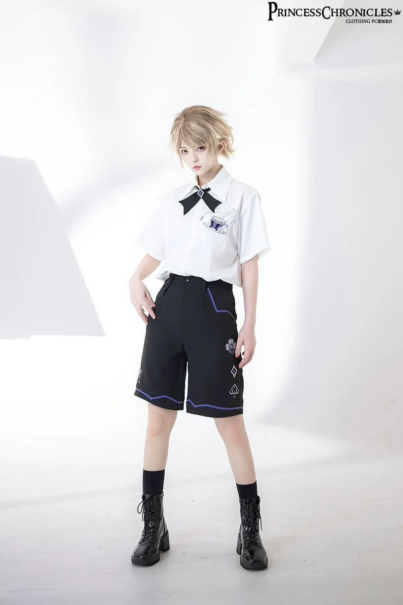 Princess Chronicles - Summer Loose Embroidered Short - Sleeve White Shirt Innerwear
