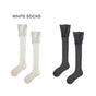 (2-pair set) White + dark gray / One Size