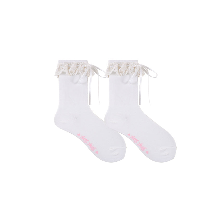 Isabella - Sweet Lolita Lace Mid-Calf Socks 16942:235098