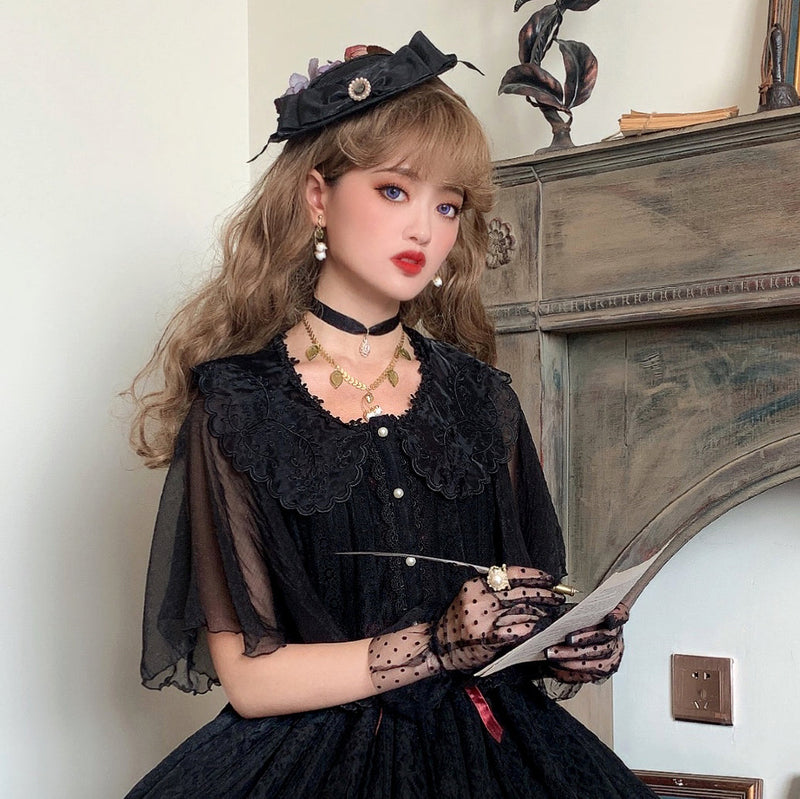 Miss Point - Woody Rose - Elegant Flower Lolita Hat