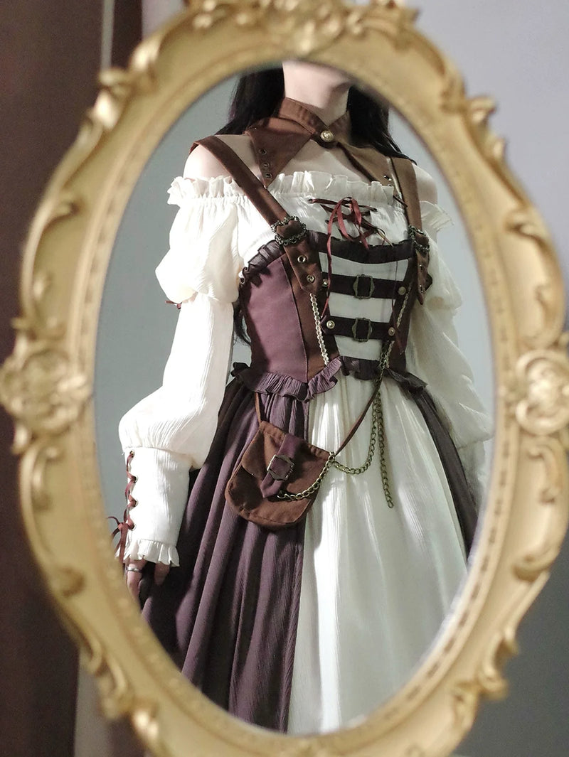 Letters from Unknown Star - Pirate Guide - Vintage Lolita Suit Vest JSK Dress