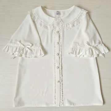 Youlan Lane - Chiffon Peter Pan - Lolita blouse with a Peter Pan collar