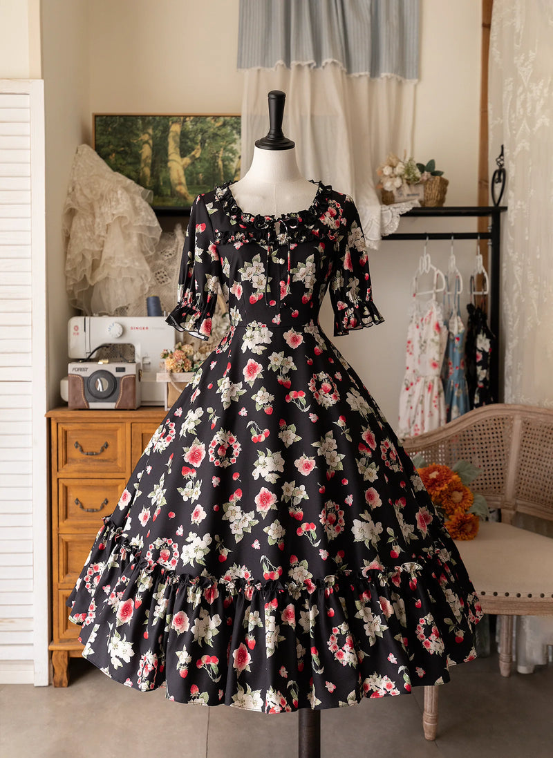 Forest Wardrobe - Early Summer Berry Storybook - Classic Lolita OP Dress - 9