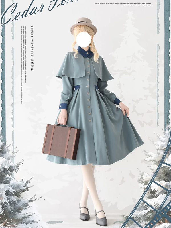Forest Wardrobe - Cedar Forest - Coat with Detachable Cape - 1