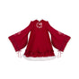 Butterfly Orchid Embroidered Large Sleeve OP Dress In Stock / S