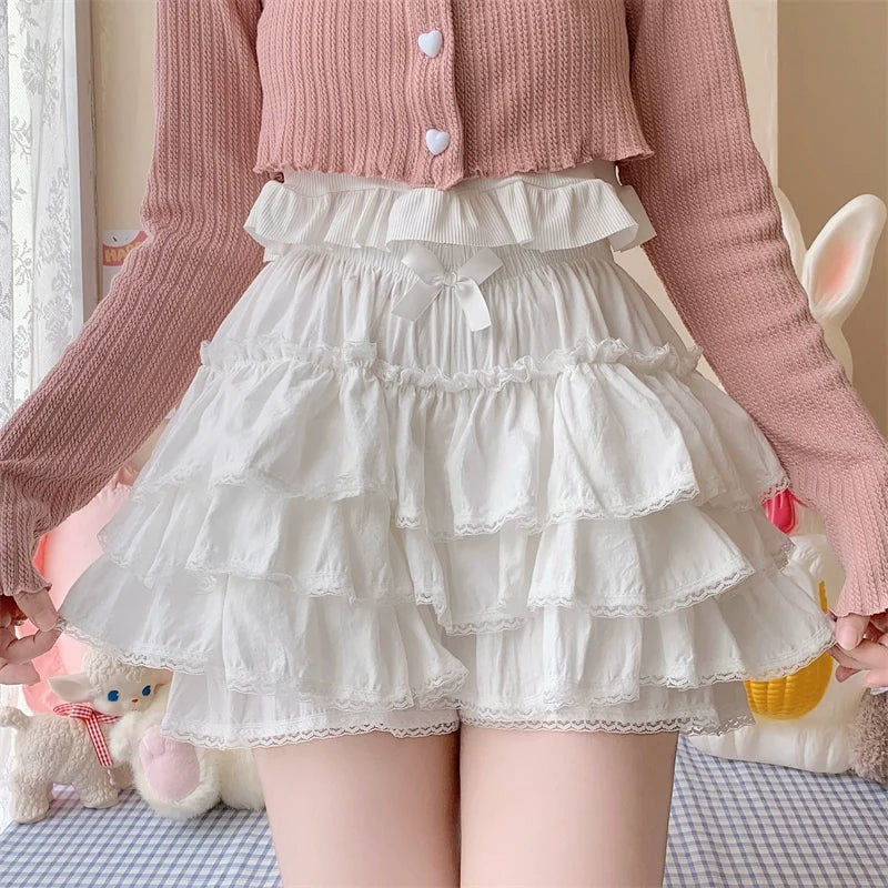 Sugar Girl - Cotton Lolita Bloomer - Loose Ruffled Hem Petticoat