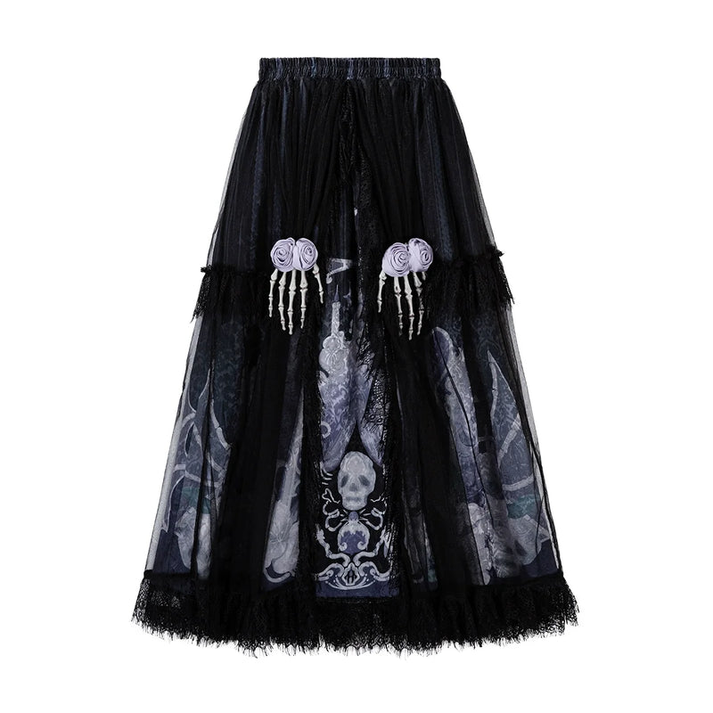 Your Princess - Withered Bone Specter - Skirt suit with cross, skull, and skeleton-hand details